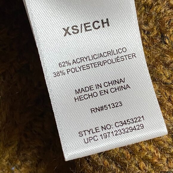Vince Camuto Brown Cable Knit Sweater XS - Picture 6 of 6